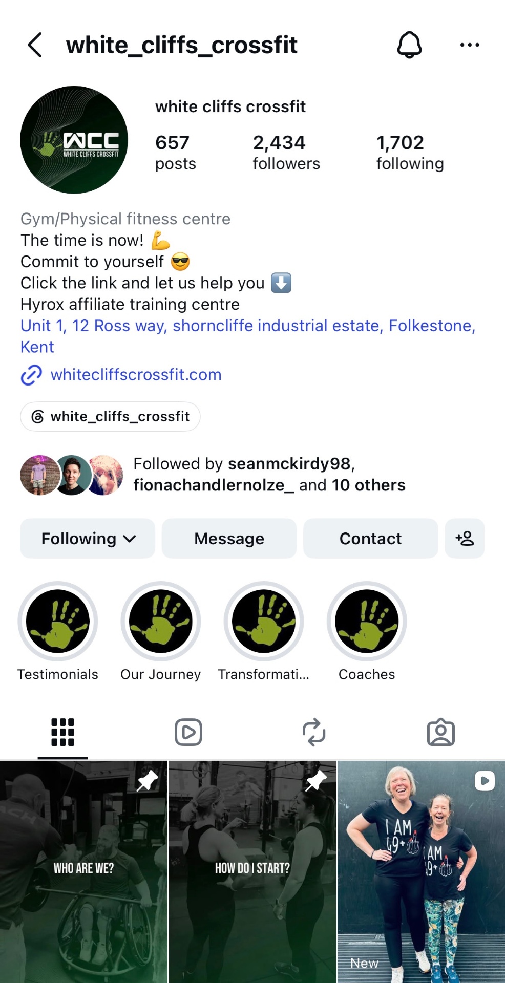 Ben Stroud · White Cliffs CrossFit Instagram profile
