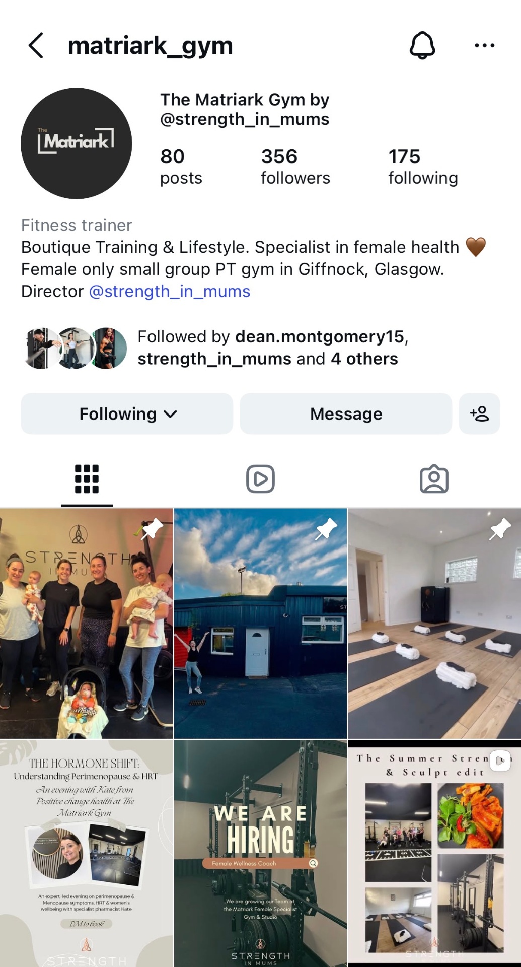 Wendy · The Matriark, Glasgow Instagram profile