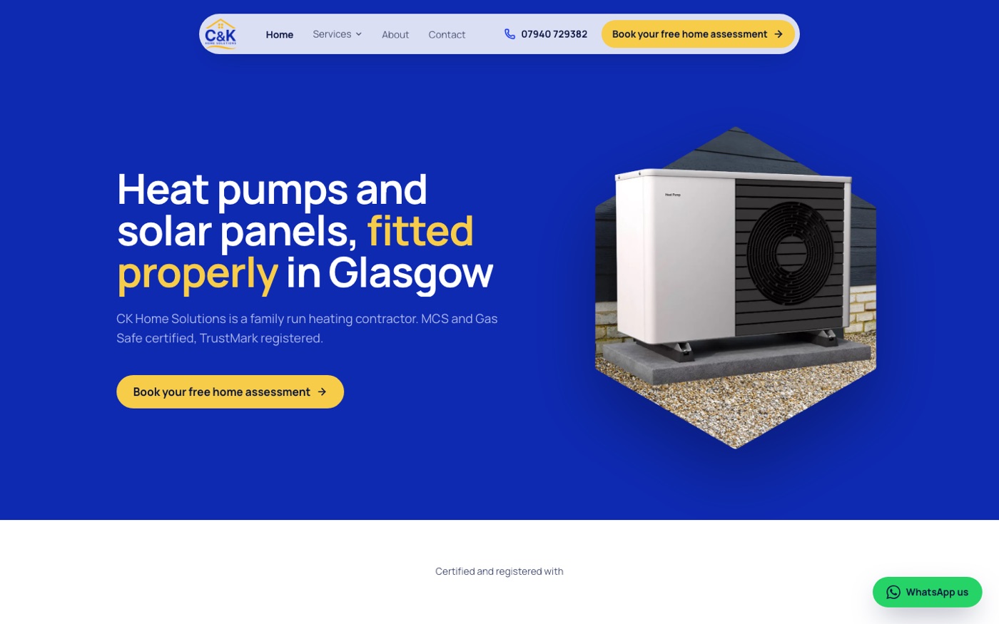 C&K Home Solutions new website