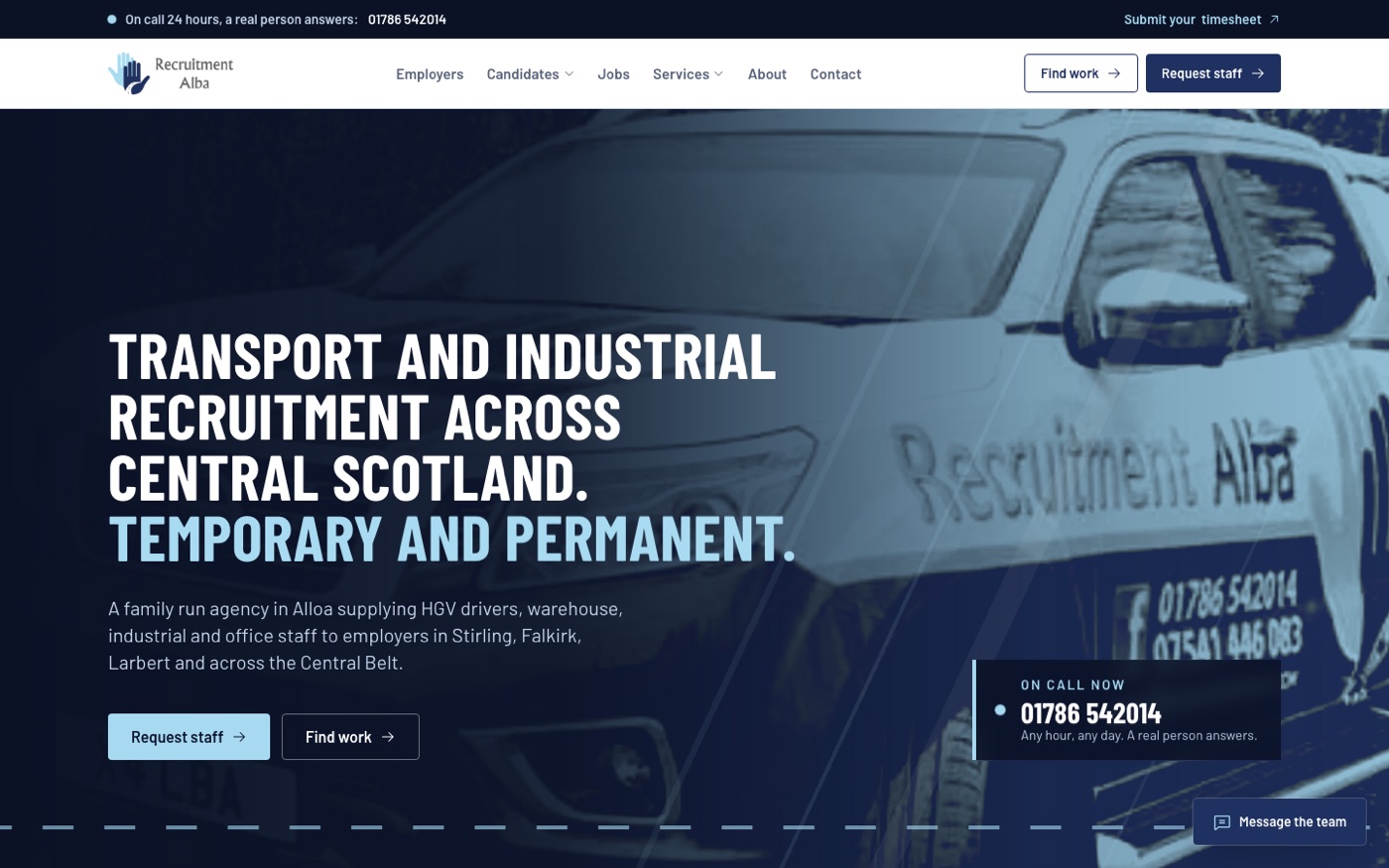 Recruitment Alba new website